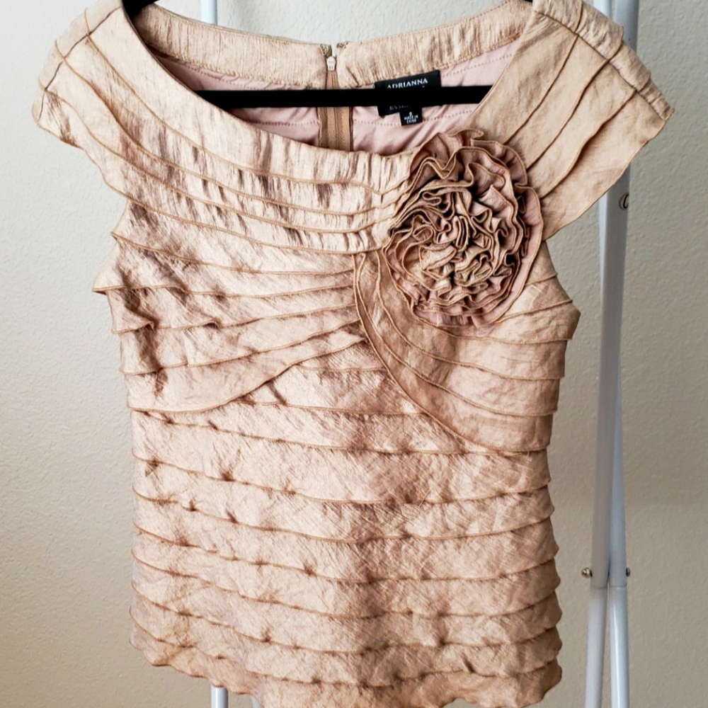 Adrianna Papell dusty rose formal top